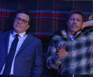 Watch Brad Pitt and Stephen Colbert Bond Over the Meaning of Life