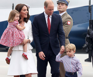 Prince William and Kate Touch Down in Poland With Kids in Tow