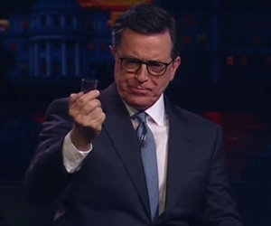 Colbert Rips Vodka Shots With Russian Late-Night Host