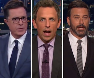Late-Night Hosts Get Serious to Bash Trump's Response to Charlottesville
