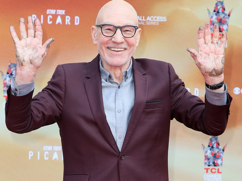 Sir Patrick Stewart Honored with Chinese Theatre Hand and Footprint Ceremony, Wustoo